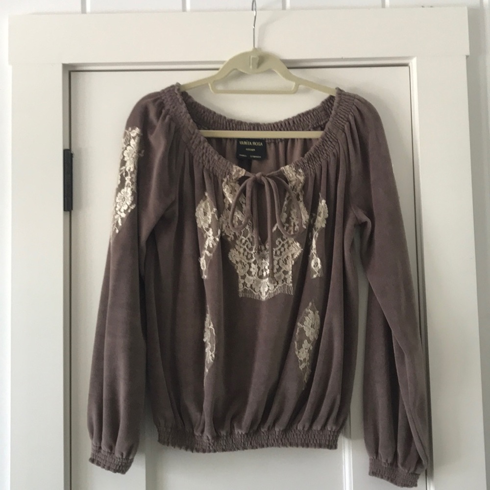 Velour and lace tunic